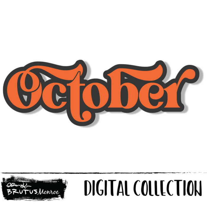 October Title | Digital Cut File