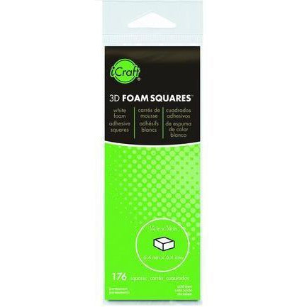 3D White Foam Square • 1/4 in