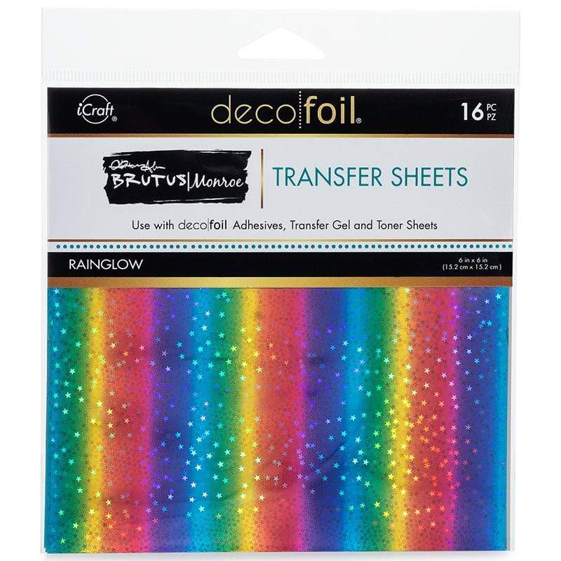 DECO FOIL Transfer Sheets 6x12 Fabric Transfer Sheets Paper Transfer Sheets  Foil Sheets Rainbow Sheets 