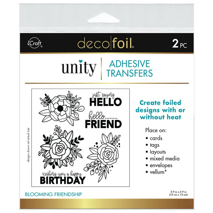 Deco Foil Adhesive Transfer Designs by Unity - Blooming Friendship
