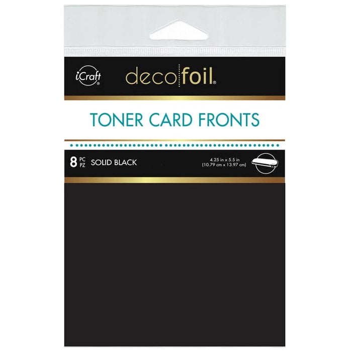 Deco Foil Toner Card Fronts - Solid Black A2 size
