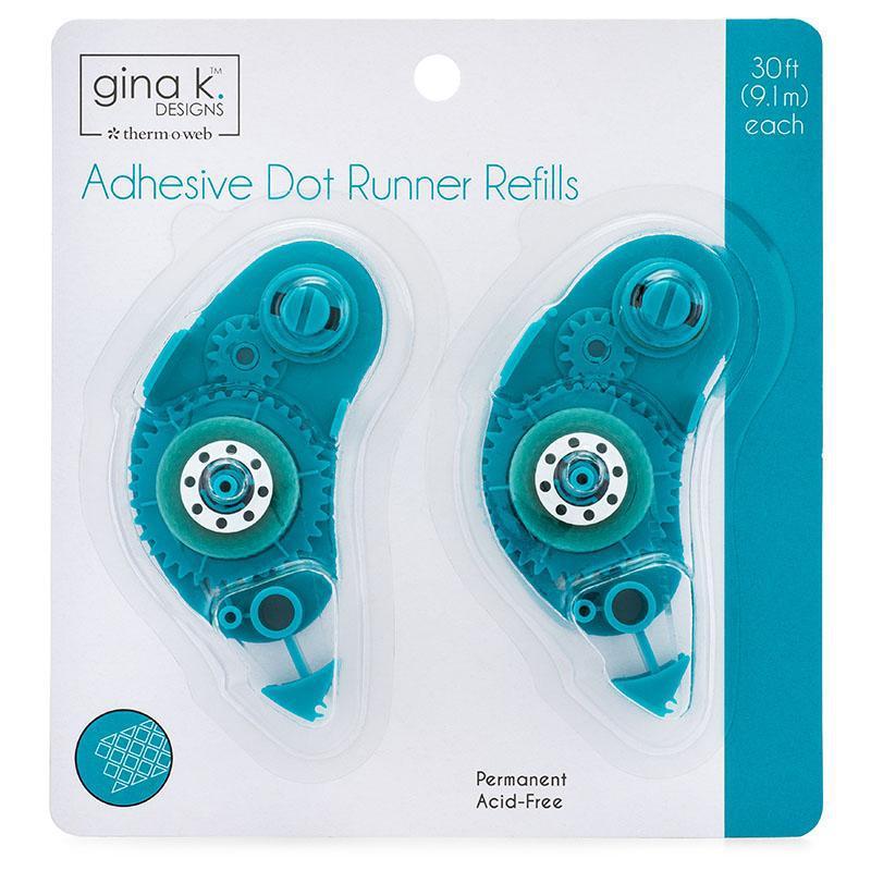 Gina K. Designs Permanent Adhesive Dot Runner Refills, Clear