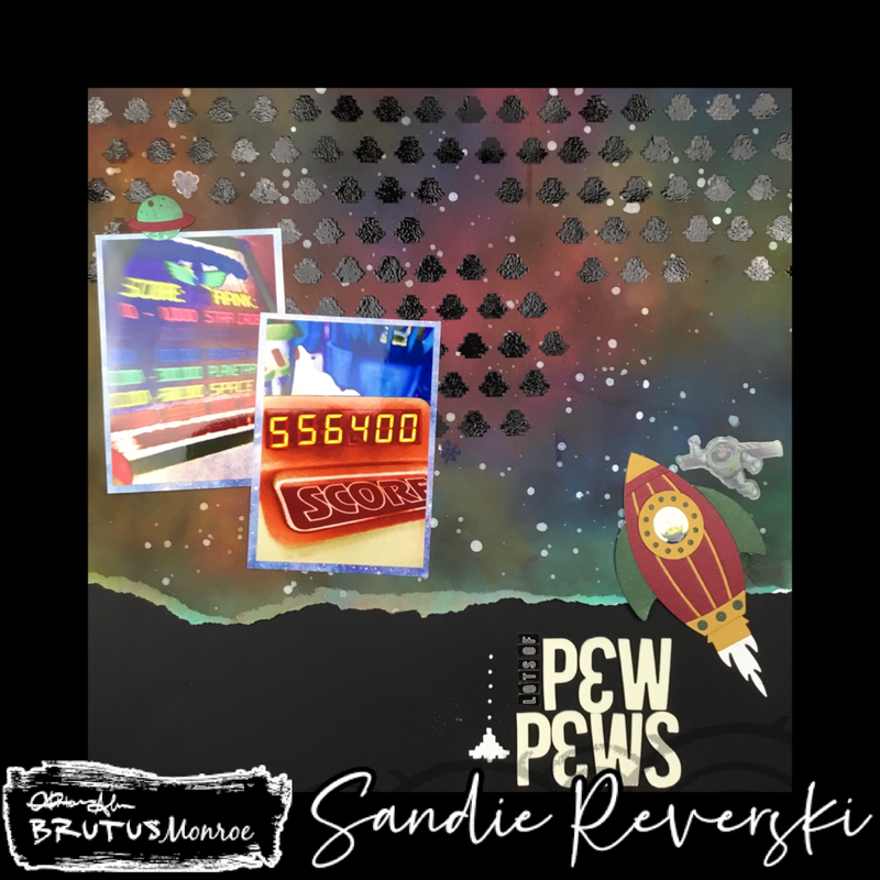 Space Invaders  | Mixed Media Stencil