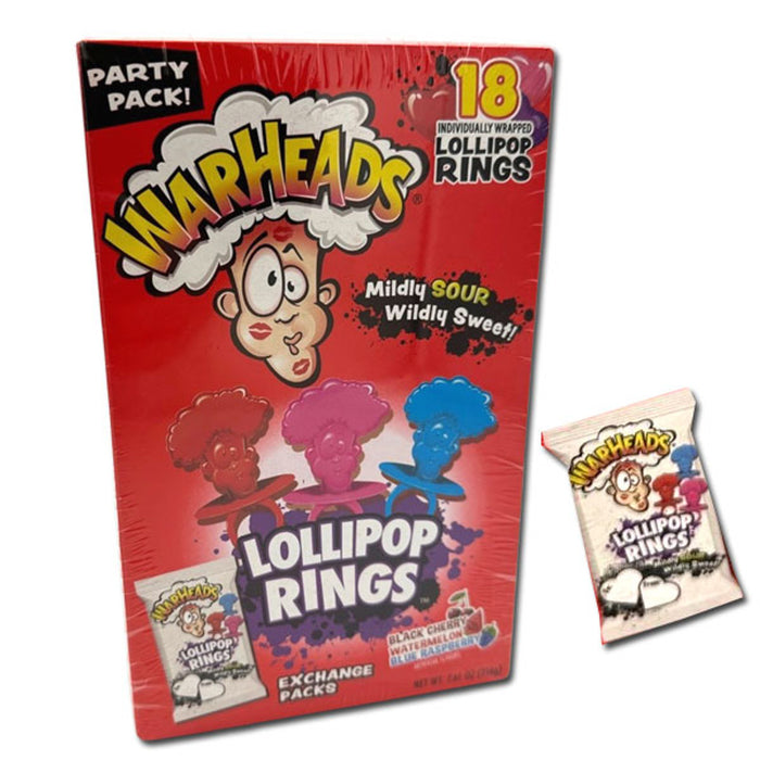 Warheads | Sour Lollipop Rings | 1 pop