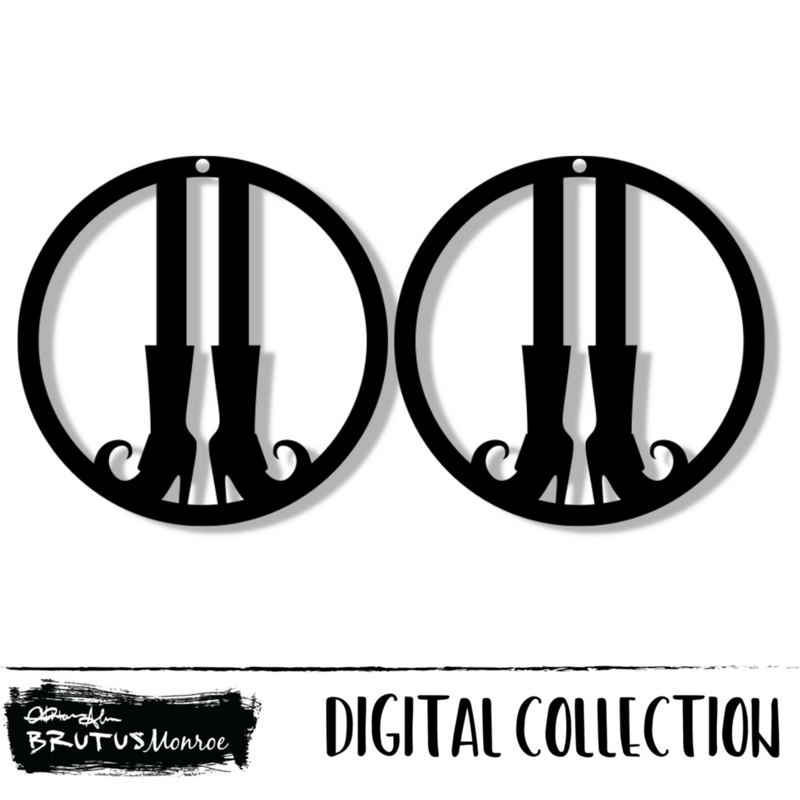 Witch Shoes | Earrings | Digital Cut File